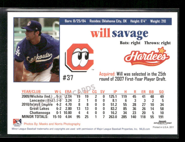 2011 Chattanooga Lookouts Will Savage