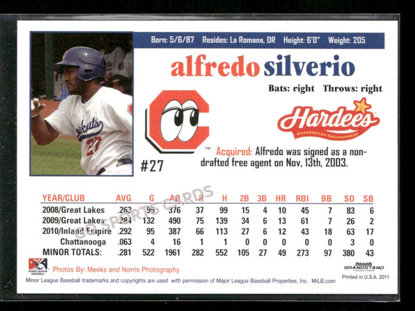 2011 Chattanooga Lookouts Alfredo Silverio