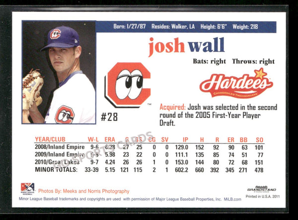 2011 Chattanooga Lookouts Josh Wall