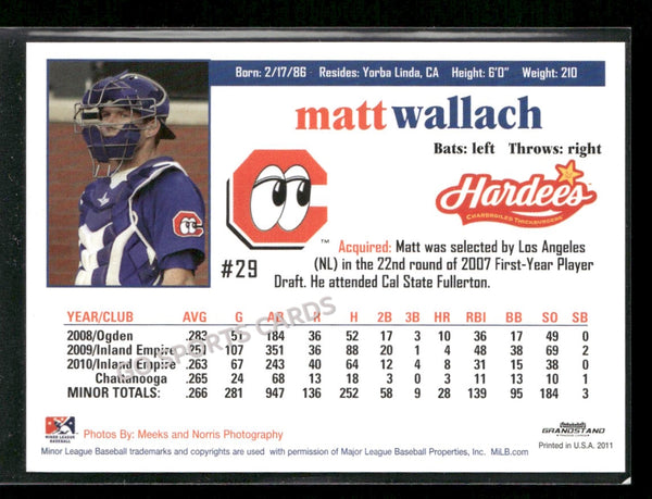 2011 Chattanooga Lookouts Matt Wallach