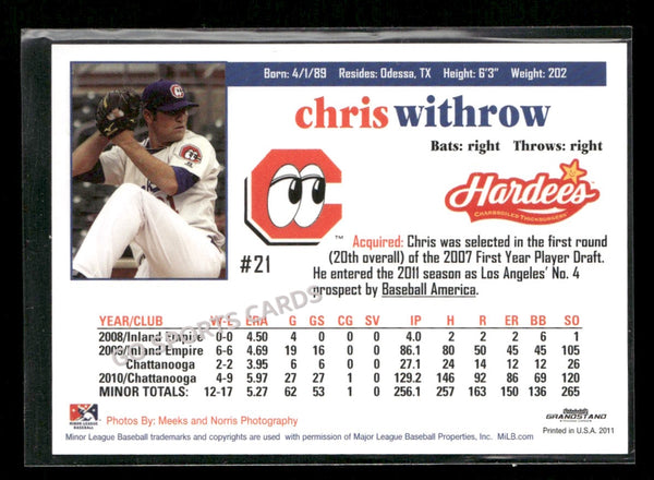 2011 Chattanooga Lookouts Chris Withrow