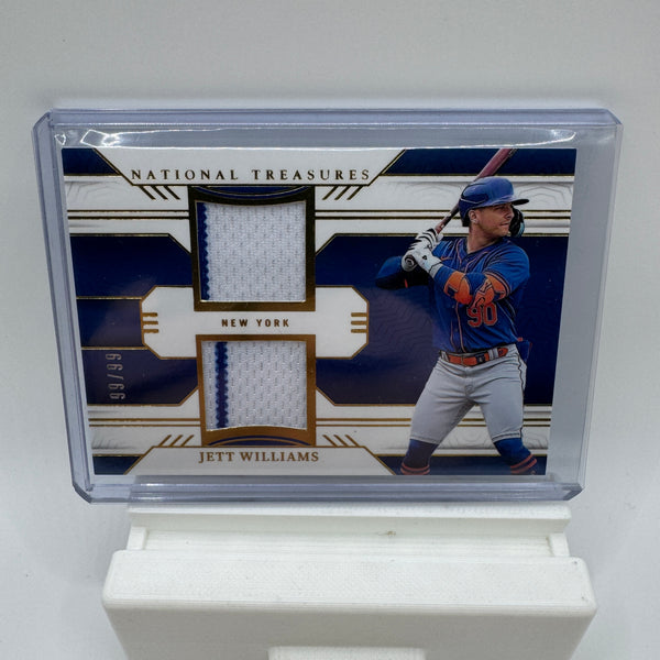 2024 National Treasures Jersey Patch /99 Jett Williams #GSD-JW RC BOOKEND