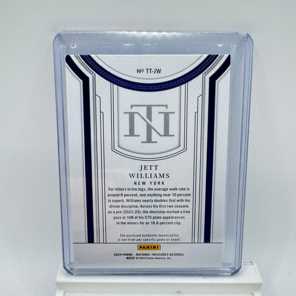 2024 National Treasures Treasured Threads /99 Jett Williams #TT-JW RC Jersey Patch