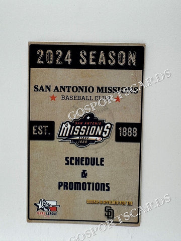2024 San Antonio Missions Pocket Schedule