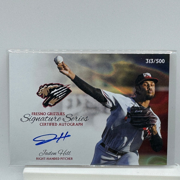 2022 Fresno Grizzlies Signature Series Certified Autograph /500 Jaden Hill A