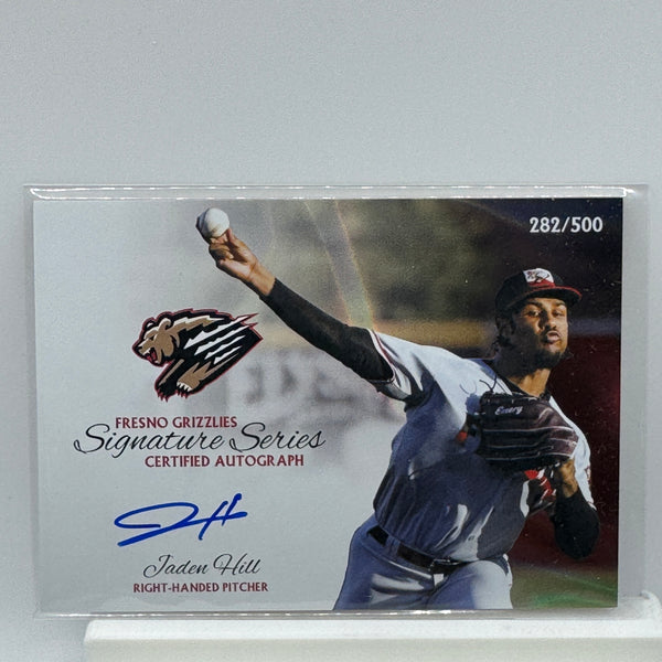 2022 Fresno Grizzlies Signature Series Certified Autograph /500 Jaden Hill B