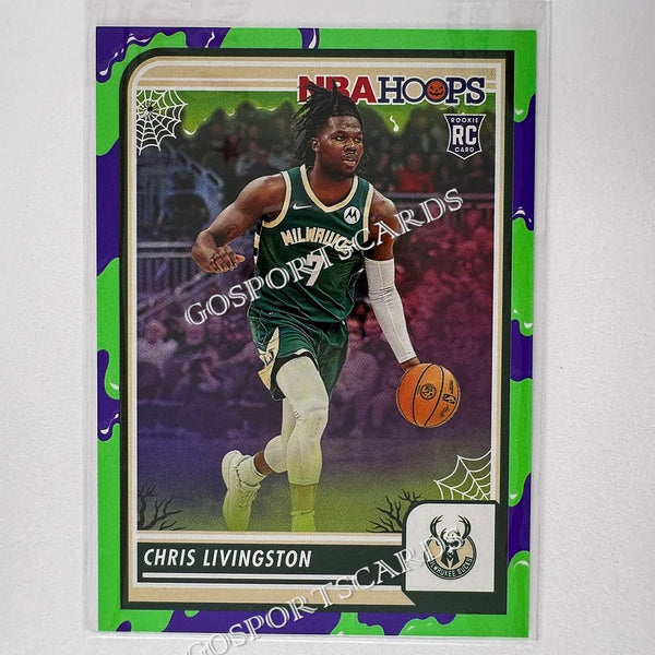 2023-24 Panini Haunted Hoops Slime Chris Livingston #99 RC Rookie NBA