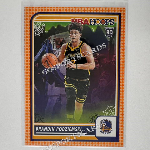 2023-24 Panini Haunted Hoops Orange Brandin Podziemski #15 RC Rookie NBA