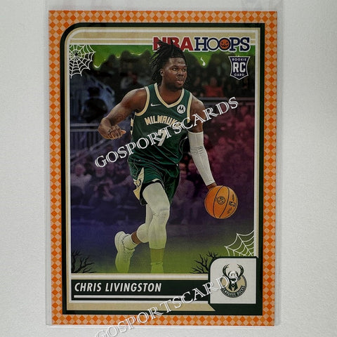 2023-24 Panini Haunted Hoops Orange Chris Livingston #99 RC Rookie NBA