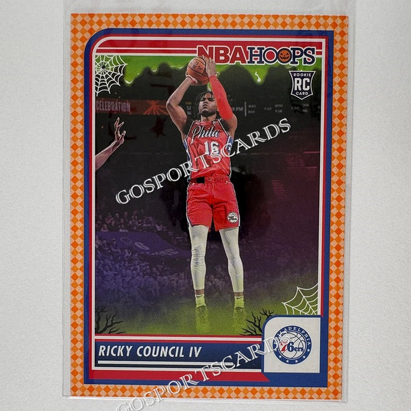 2023-24 Panini Haunted Hoops Orange Ricky Council IV #168 RC Rookie NBA