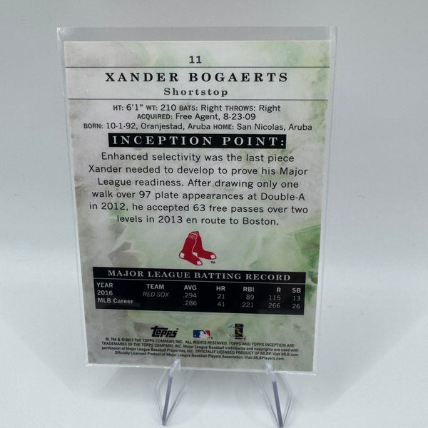 2017 Topps Inception Red /75 Xander Bogaerts #11