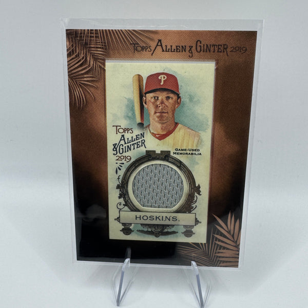 2019 Topps Allen & Ginter Framed Mini Relic Rhys Hoskins #MFR-RHH Game Used