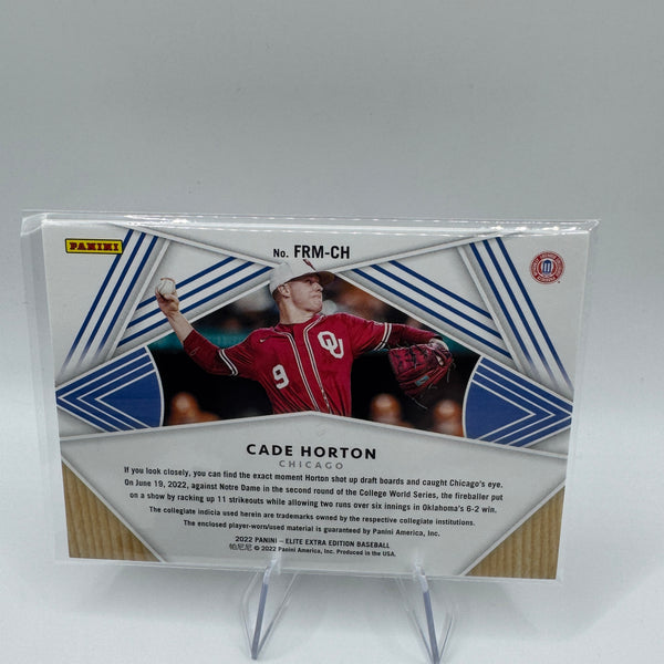 2022 Panini Elite Extra Edition First Round Materials Cade Horton #FRM-CH RC