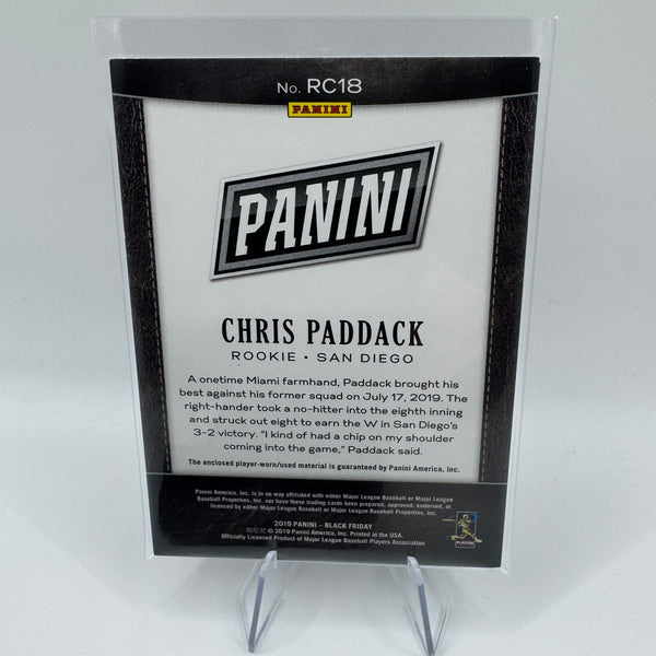2019 Panini Black Friday Rookies and Prospects Relics /25 Chris Paddack #RC18