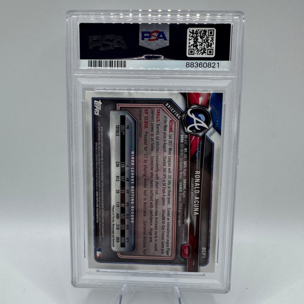 2018 Bowman Chrome Prospects Ronald Acuna Jr #BCP1 PSA 7(MK)