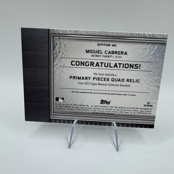 2023 Topps Museum Collection Primary Pieces Quad Relics /99 Miguel Cabrera