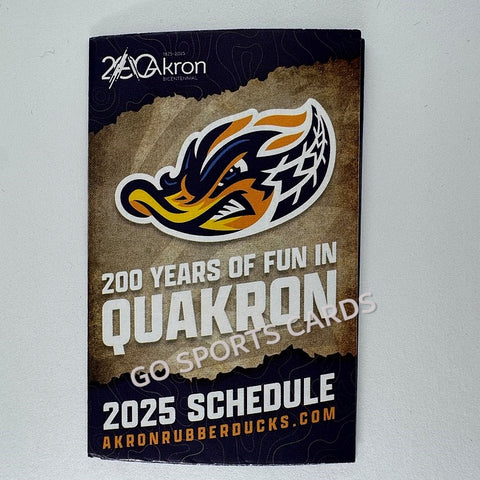 2025 Akron RubberDucks Pocket Schedule