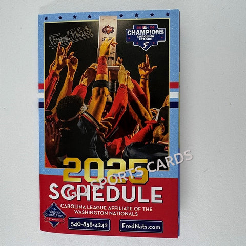 2025 Fredericksburg Nationals Pocket Schedule