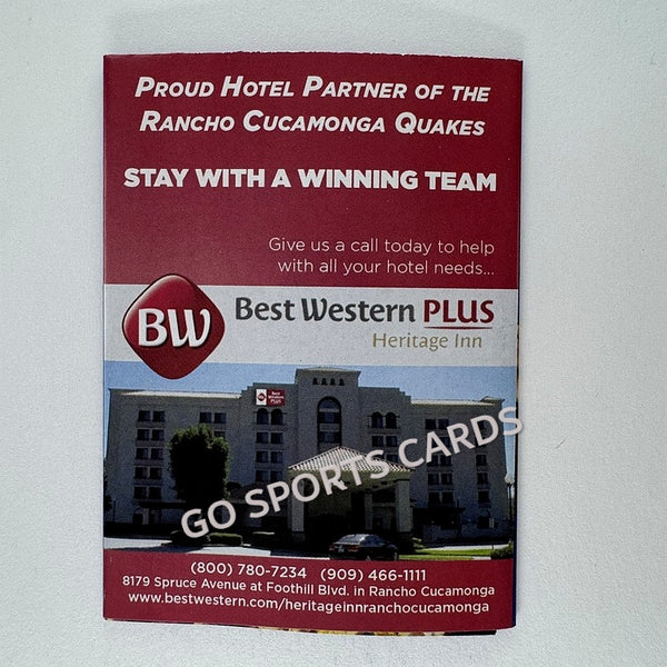 2025 Rancho Cucamonga Quakes Pocket Schedule