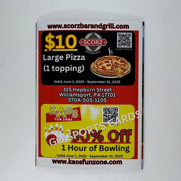 2025 Williamsport Crosscutters Pocket Schedule