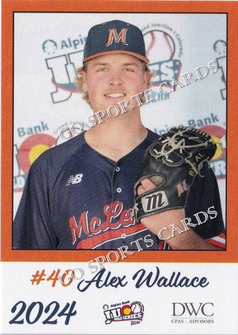 2024 McLennan Community College Highlanders JUCO Alex Wallace