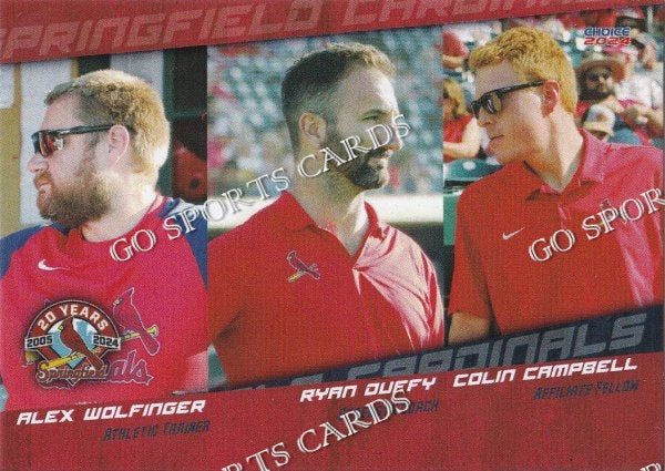 2024 Springfield Cardinals Colin Campbell Ryan Duffy Alex Wolfinger