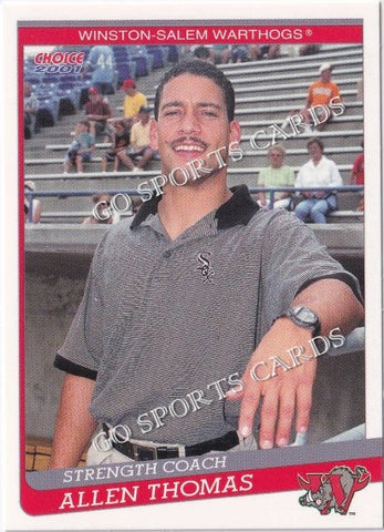 2001 Winston Salem Warthogs Allen Thomas