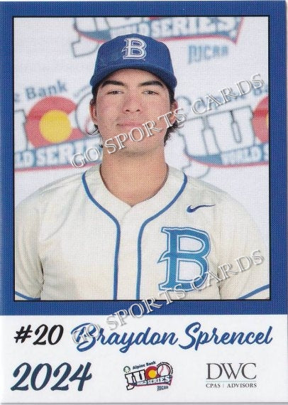 2024 Blinn College Buccaneers JUCO Brayden Sprencel