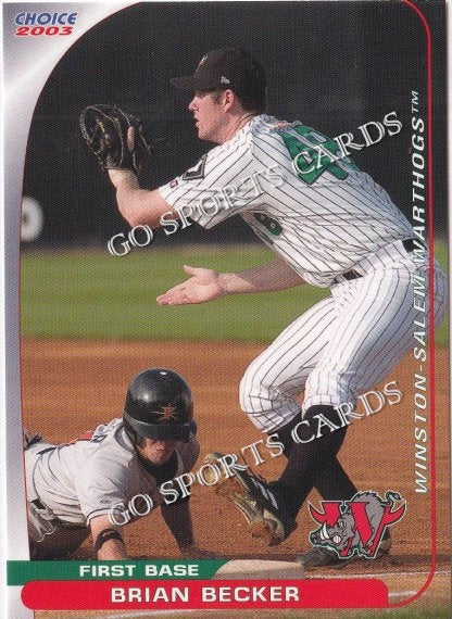 2003 Winston Salem Warthogs Brian Becker