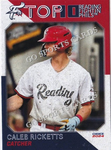 2024 Reading Fightin Phils Top 10 2nd Caleb Ricketts