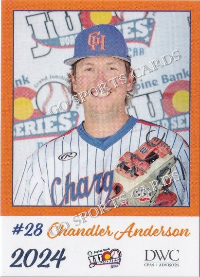 2024 Georgia Highlands College Chargers JUCO Chandler Anderson