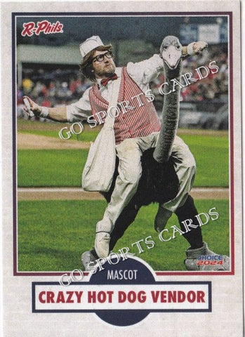 2024 Reading Fightin Phils 3rd Crazy Hot Dog Vendor Mascot