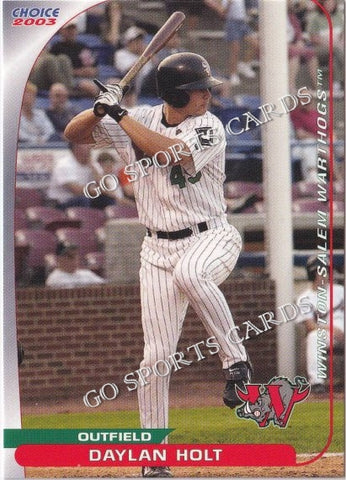 2003 Winston Salem Warthogs Daylan Holt