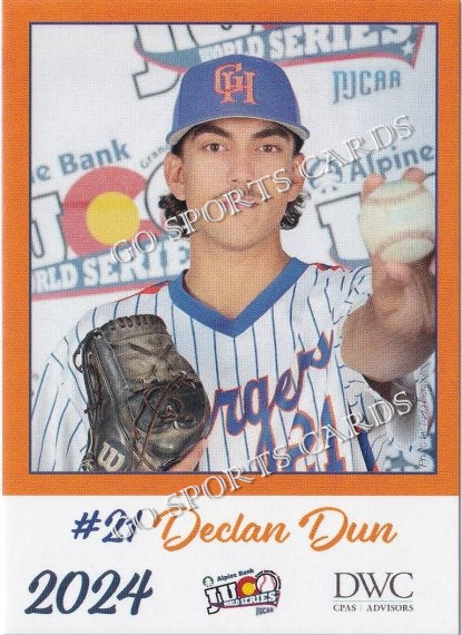 2024 Georgia Highlands College Chargers JUCO Declan Dun