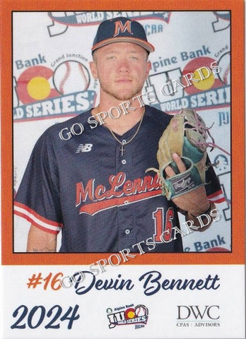 2024 McLennan Community College Highlanders JUCO Devin Bennett