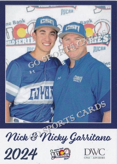 2024 College of Southern Nevada Coyotes JUCO Nick Nicky Garritano