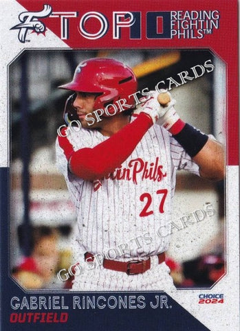 2024 Reading Fightin Phils Top 10 2nd Gabriel Rincones Jr
