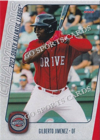 2023 Greenville Drive Champions Gilberto Jimenez