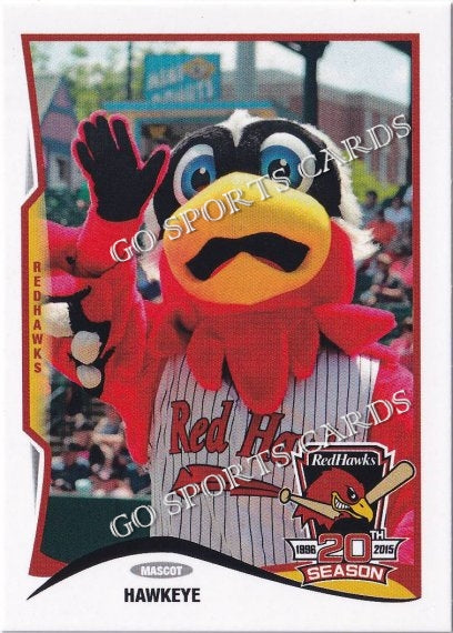 2015 Fargo Moorhead RedHawks Hawkeye Mascot