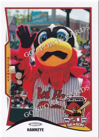 2015 Fargo Moorhead RedHawks Hawkeye Mascot