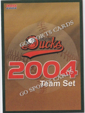 2004 Long Island Ducks Header Checklist