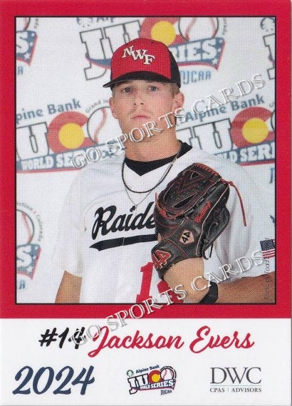 2024 Northwest Florida State Raiders JUCO Jackson Evers