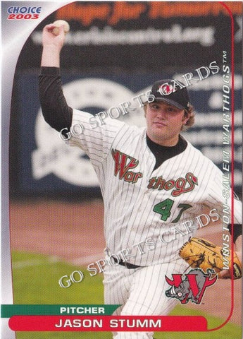2003 Winston Salem Warthogs Jason Stumm