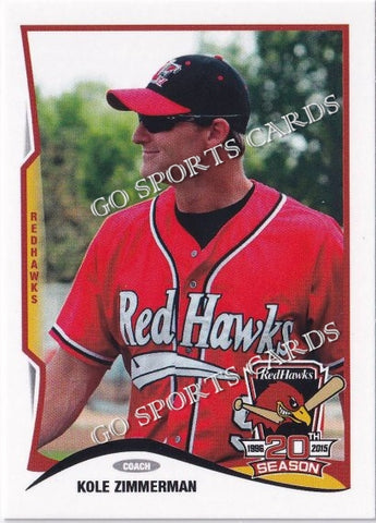 2015 Fargo Moorhead RedHawks Kole Zimmerman