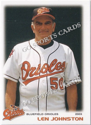 2003 Bluefield Orioles Len Johnston