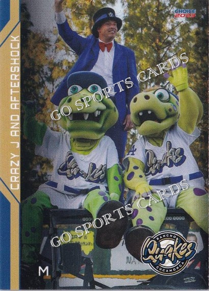 2023 Rancho Cucamonga Quakes Tremor Aftershock Crazy J Mascot