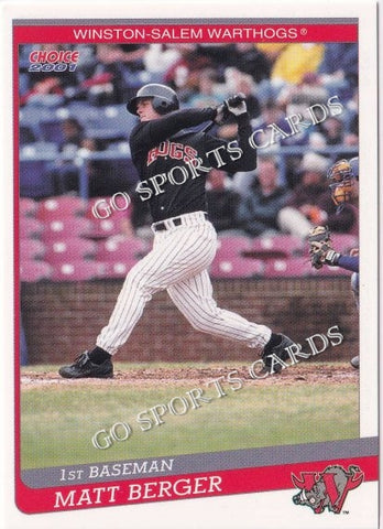2001 Winston Salem Warthogs Matt Berger