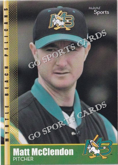 2002 Myrtle Beach Pelicans Matt McClendon