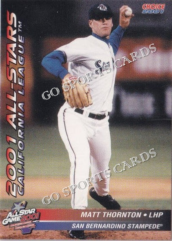 2001 California Carolina League All Star Game Matt Thornton