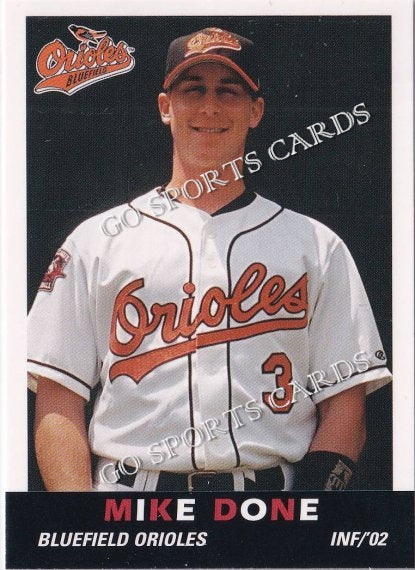2002 Bluefield Orioles Mike Done